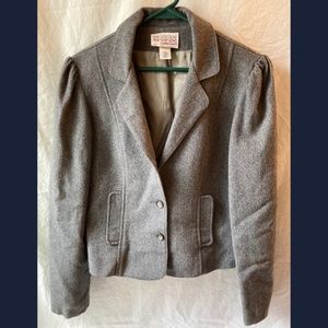 Vintage wool blend gray blazer New Expressions Bobbie Brooks Union Made
